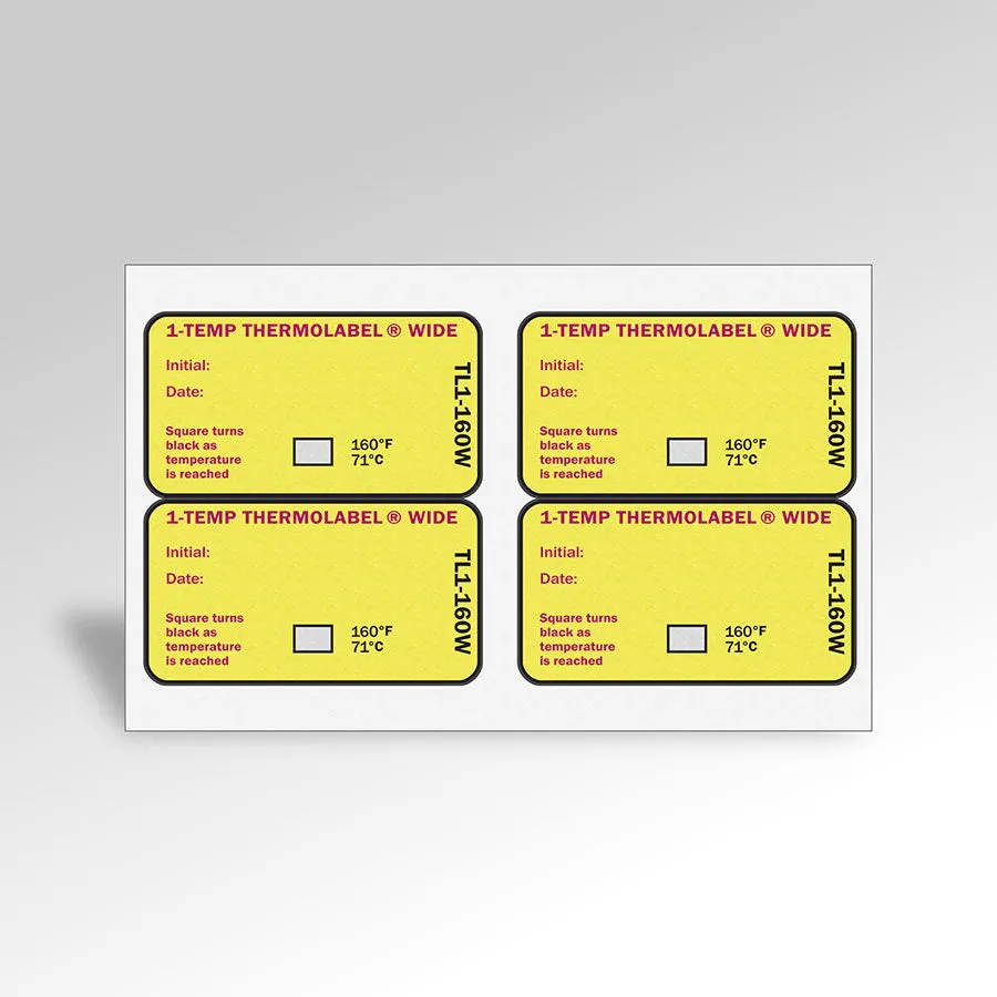 1-Temp THERMOLABEL® 160°F/71°C Wide