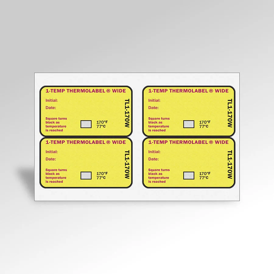 1-Temp THERMOLABEL® 170°F/77°C Wide