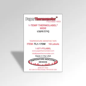 1-Temp THERMOLABEL® 170°F/77°C Wide