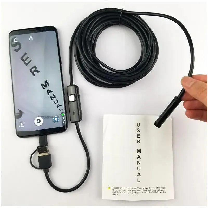 10M 3 In-1 Usb, Micro Usb, And Type C Endoscope Ca-3