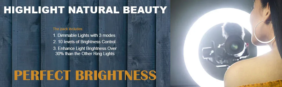 12 Inches Portable LED Ring Light with 3 Color Modes Dimmable Lighting | for YouTube, Photo-Shoot, Video Shoot, Live Stream, Makeup & Vlogging