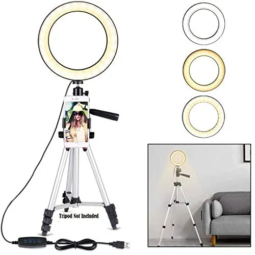 12 Inches Portable LED Ring Light with 3 Color Modes Dimmable Lighting | for YouTube, Photo-Shoot, Video Shoot, Live Stream, Makeup & Vlogging