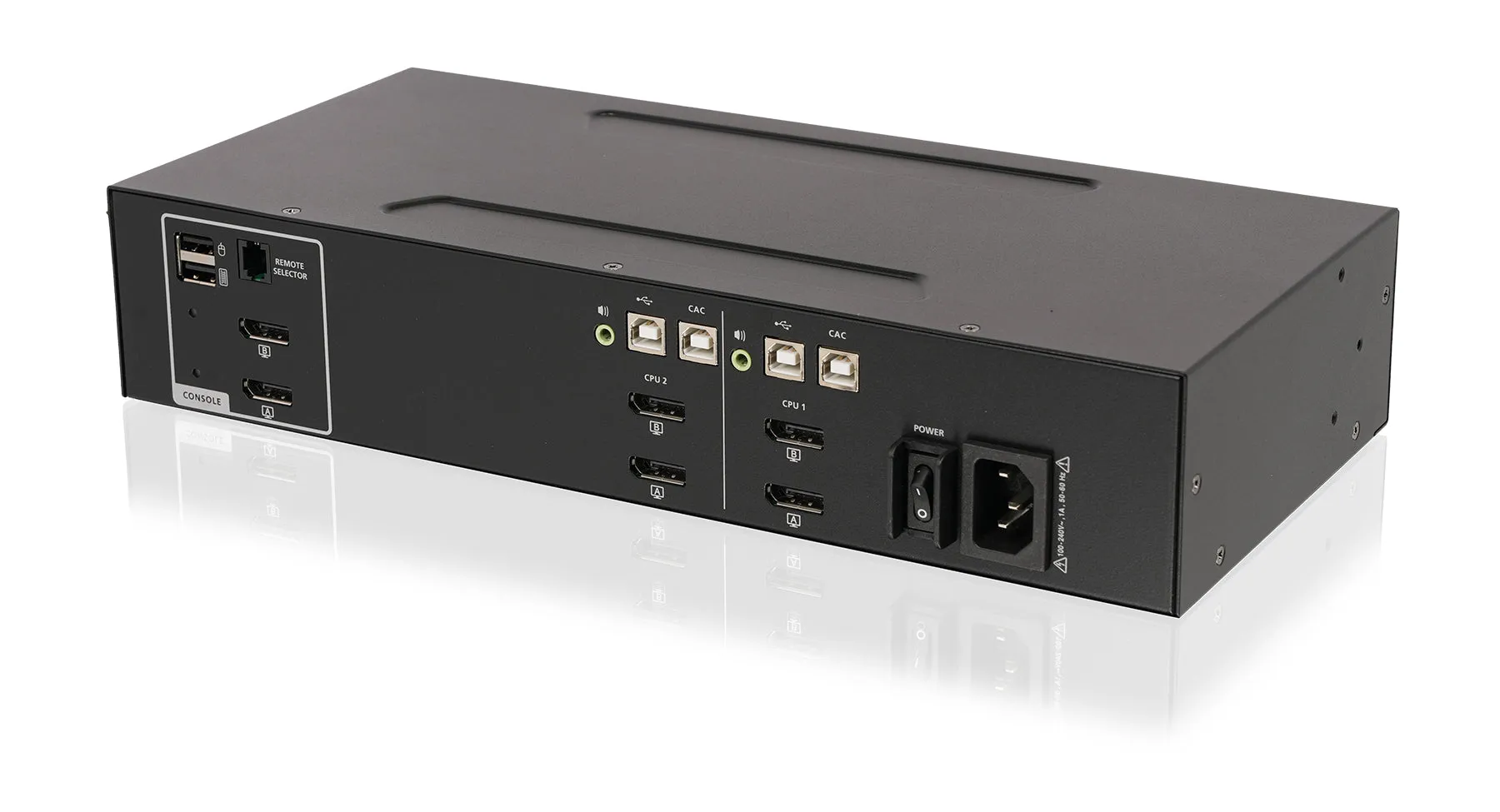 2-Port Dual View DisplayPort Secure KVM Switch w/Audio and CAC Support
