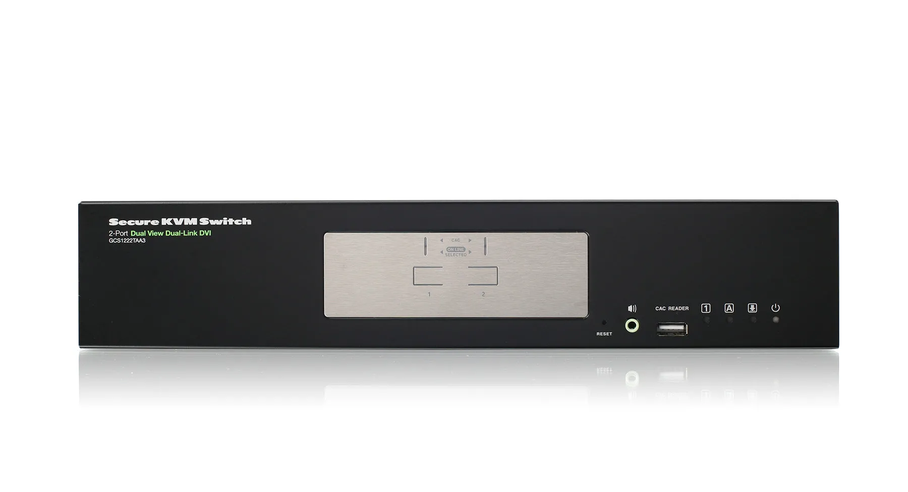 2-Port Dual View Dual-Link DVI Secure KVM Switch (TAA)