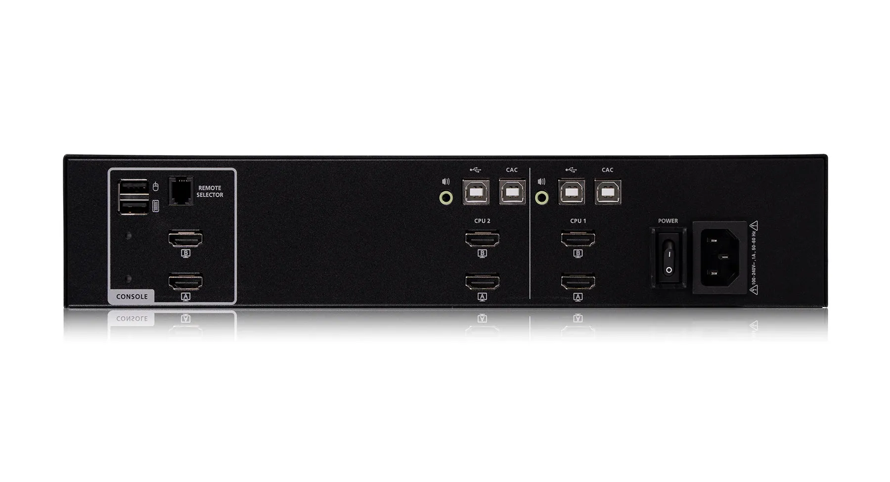 2-Port Dual View HDMI Secure KVM Switch w/CAC and Audio