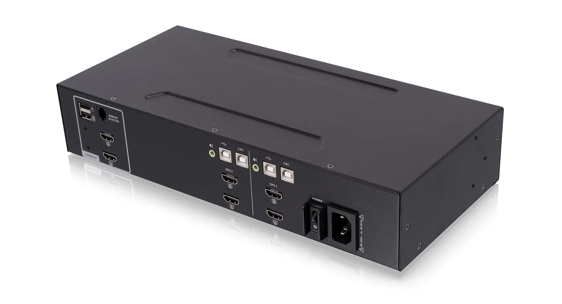 2-Port Dual View HDMI Secure KVM Switch w/CAC and Audio
