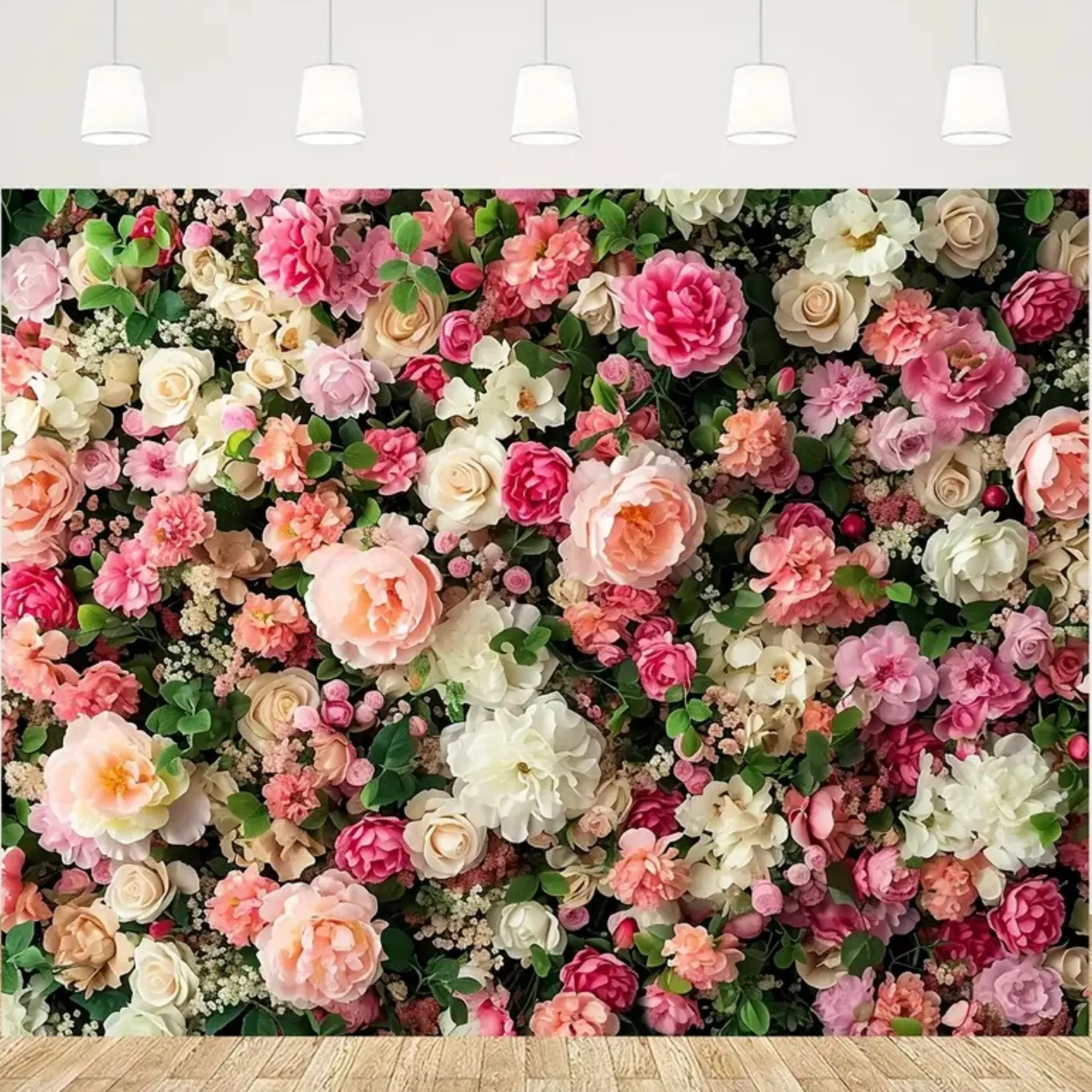 2.3 X 1.8M Vibrant Spring Floral Rose Polyester Photography Backdrop 1345000371