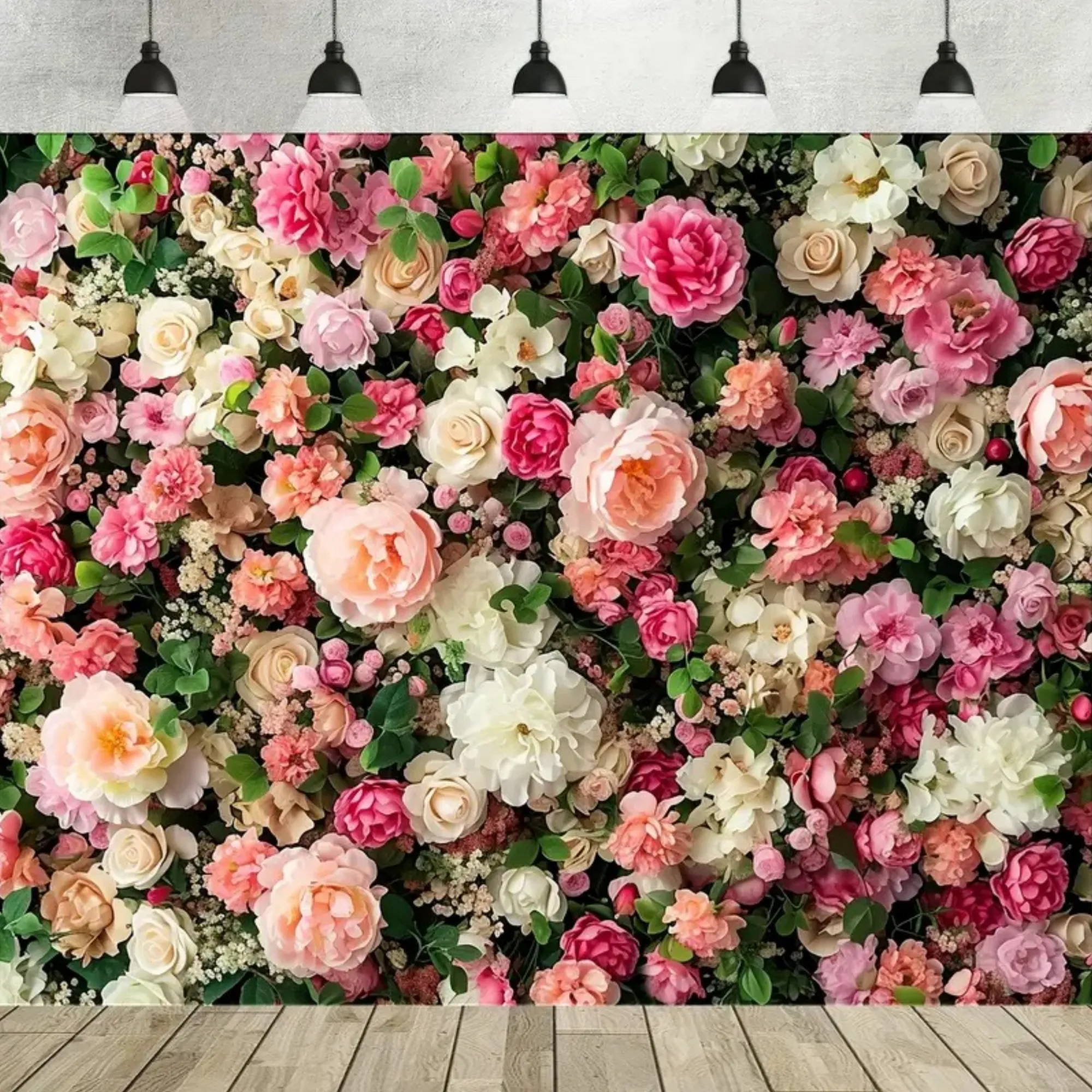 2.3 X 1.8M Vibrant Spring Floral Rose Polyester Photography Backdrop 1345000371