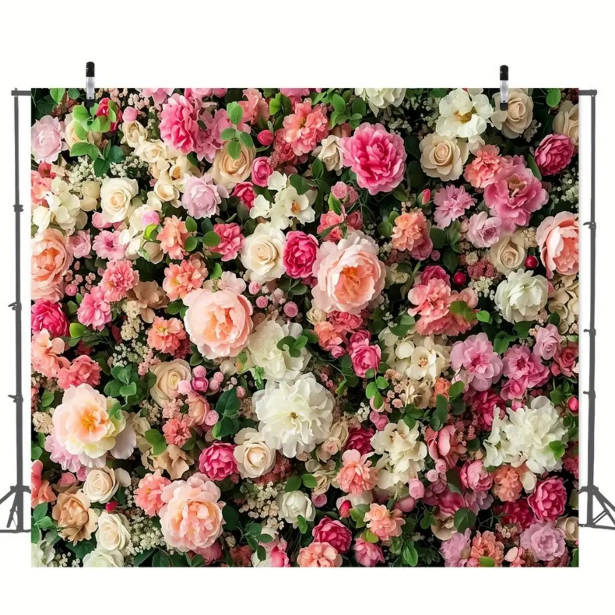 2.3 X 1.8M Vibrant Spring Floral Rose Polyester Photography Backdrop 1345000371