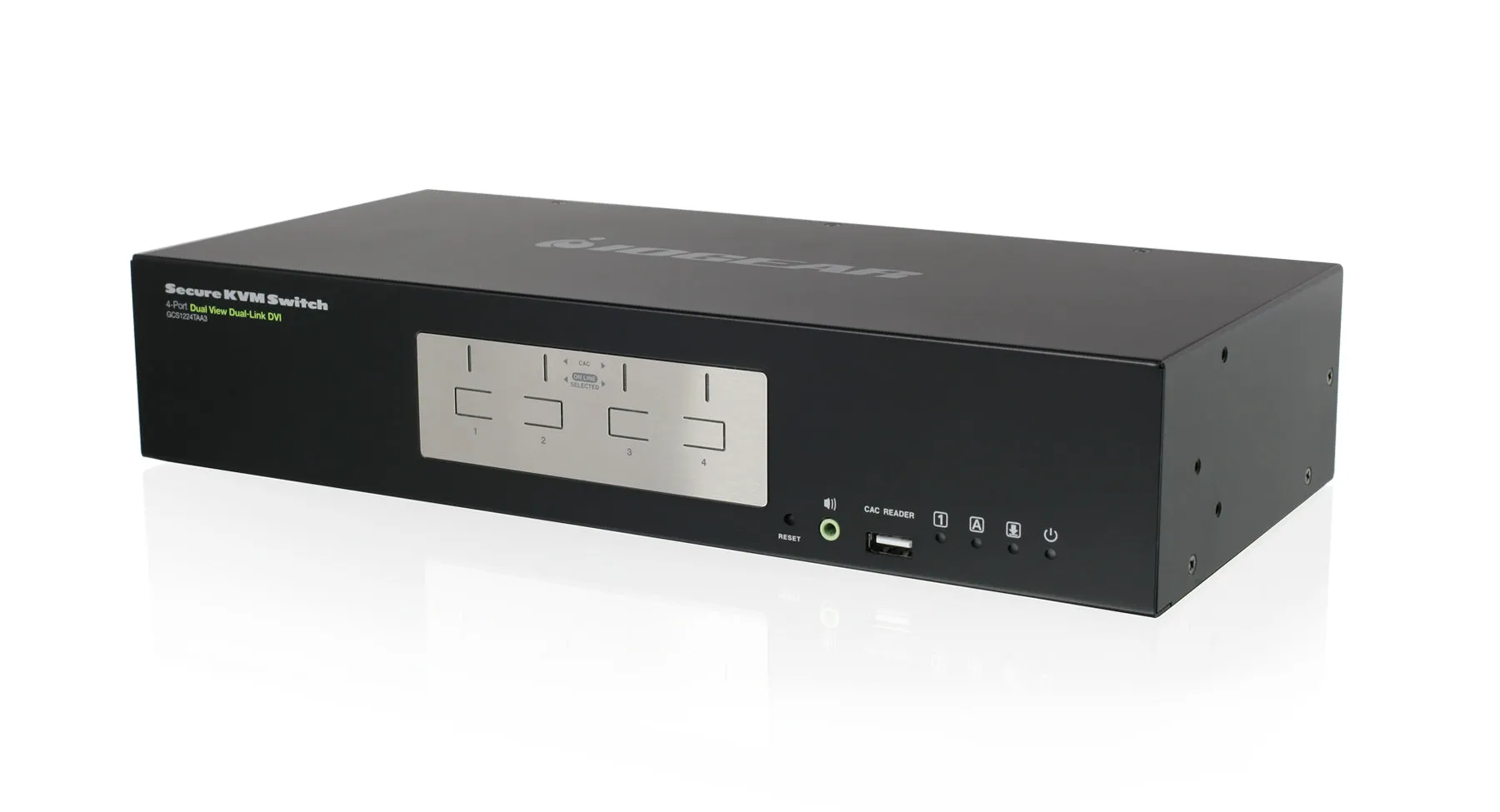 4-Port Dual View Dual-Link DVI Secure KVM Switch (TAA)