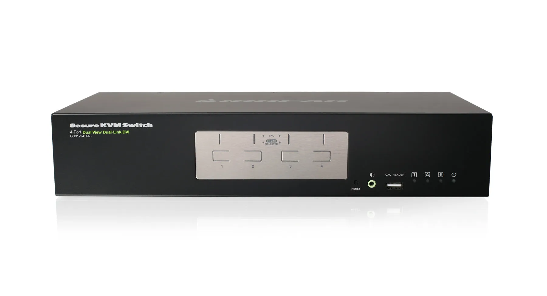 4-Port Dual View Dual-Link DVI Secure KVM Switch (TAA)