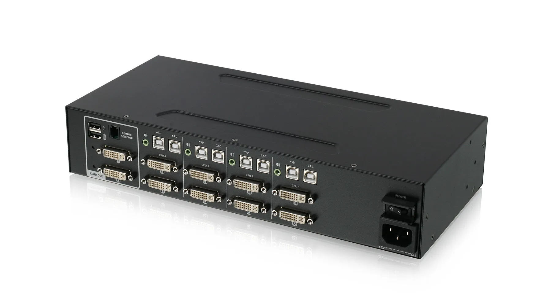 4-Port Dual View DVI Secure KVM Switch w/Audio and CAC Support