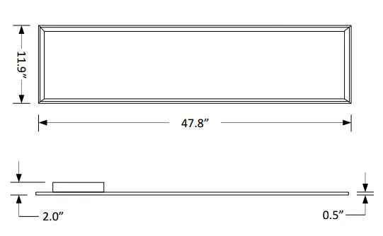 40W - 1X4 LED Flat Panel DIM - 4000k or 5000k - 120/277v - DLC