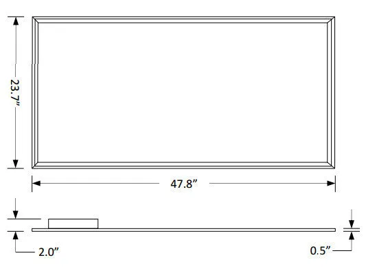 50W - 2X4 LED Flat Panel - DIM - 4000k or 5000k - 120/277v - DLC