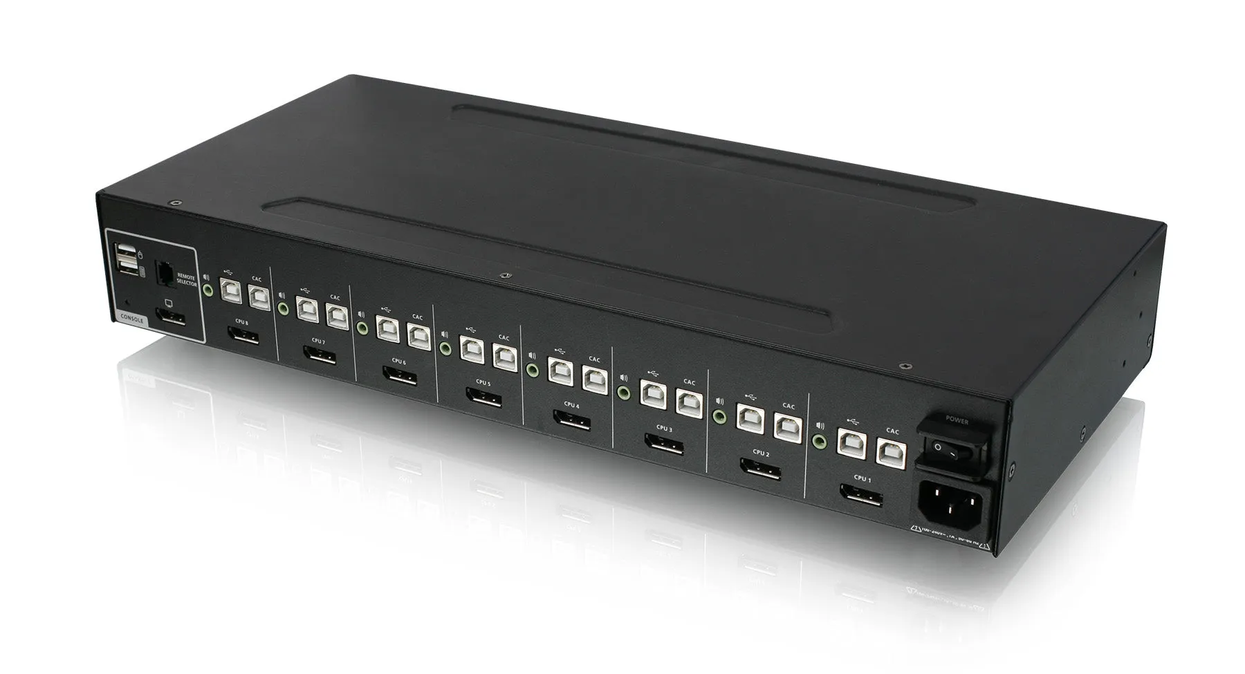 8-Port Single View DisplayPort Secure KVM Switch w/Audio and CAC Support