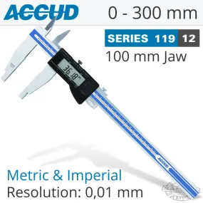 ACCUD DIG. CALIPER 300MM 0.05MM ACC. S/STELL 0.01MM RES. AC119-012-12