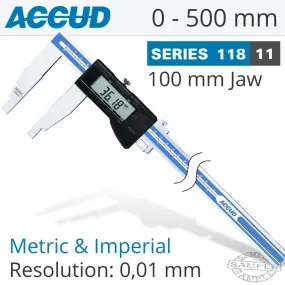 ACCUD DIG. CALIPER 500MM 0.05MM ACC. S/STELL 0.01MM RES. AC118-020-11