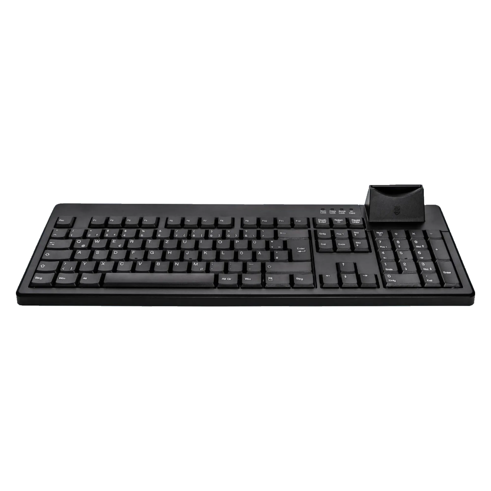 Active Key AK-8200S Keyboard with integrated Smart Card Reader in Black - Wired