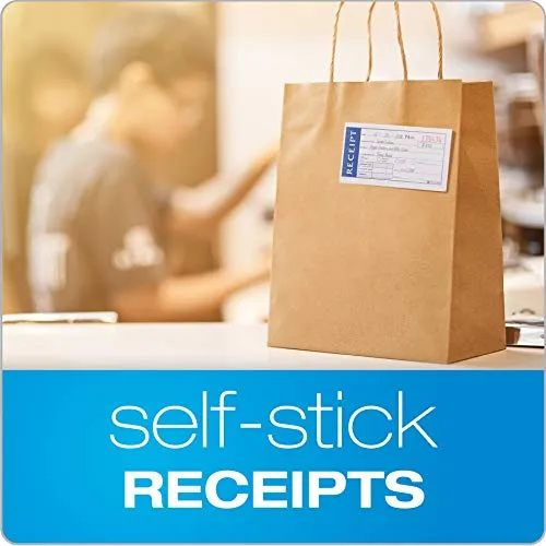 Adams Write n' Stick Receipt Book, 2-Part, Carbonless, White/Canary, 5-1/4" x 11", Spiral Bound, 200 Sets per Book, 4 Receipts per Page (SC1152WS)