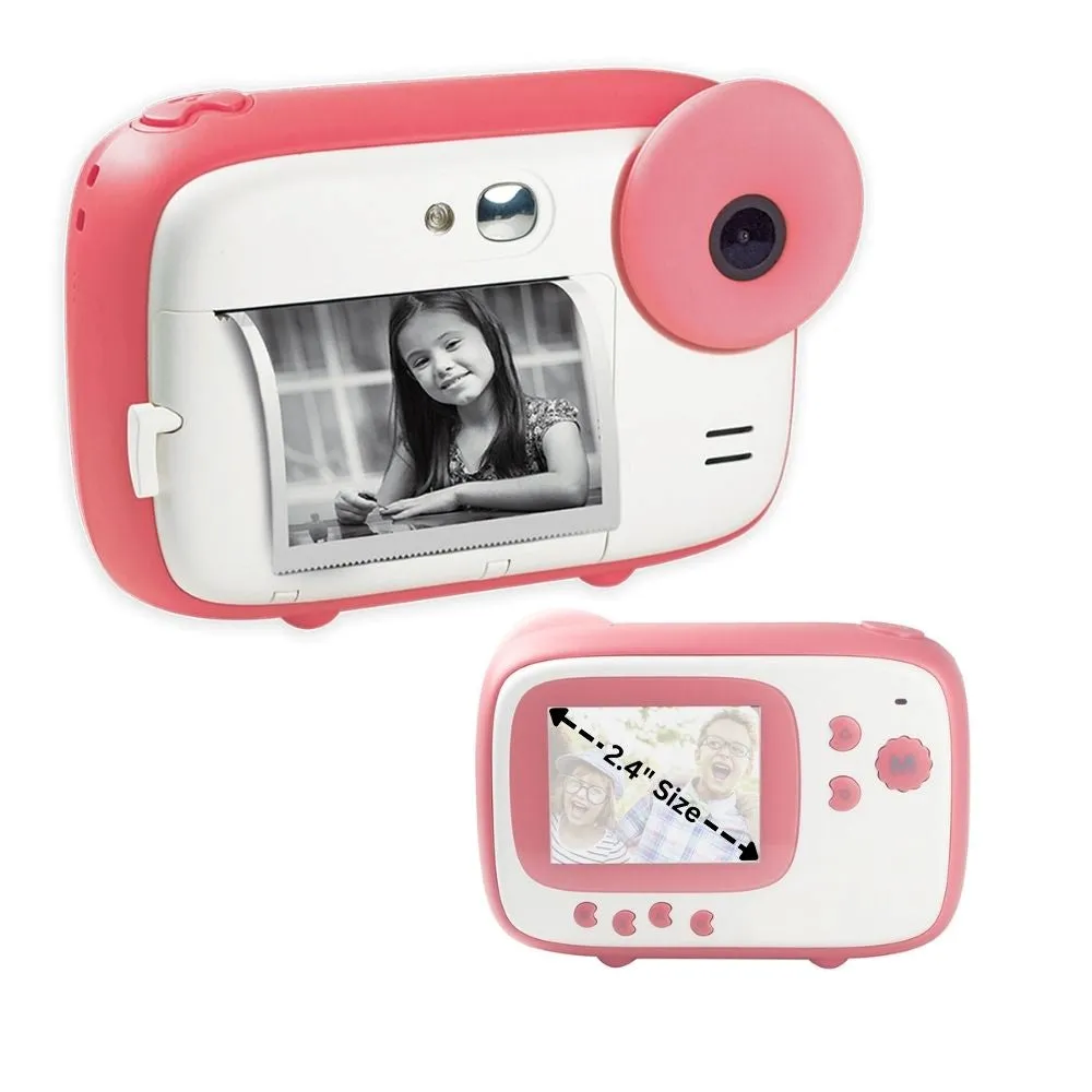 AGFAPHOTO Realikids (ARKIC) 10MP Digital Instant Camera with 1/4" CMOS Sensor, HD 1080p Video Capture, 2.4" LCD TFT Display, Max 32GB Memory Storage Support, 57mm Thermal Printing for Point and Shoot Photo Video - Blue, Pink