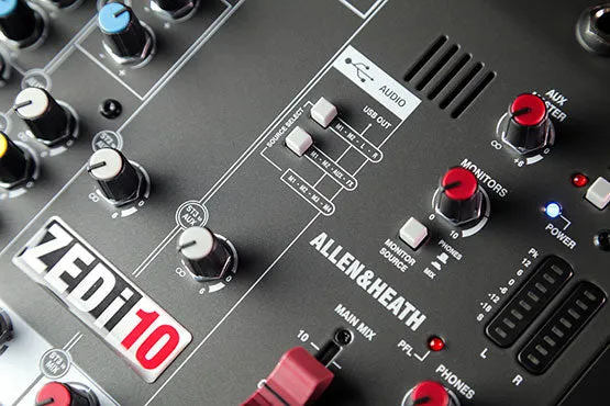 Allen & Heath ZEDi-10 10-channel Mixer with USB Audio Interface