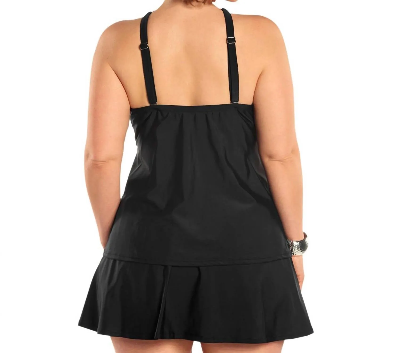 Always For Me - Plus Size Siren Tankini Top with Matching Tankini Bottom