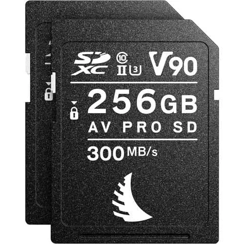 Angelbird AV PRO 256GB SDXC UHS-II 300MB/s Memory Card for Sony Alpha 7, Alpha 9 (2 Pack) - V90