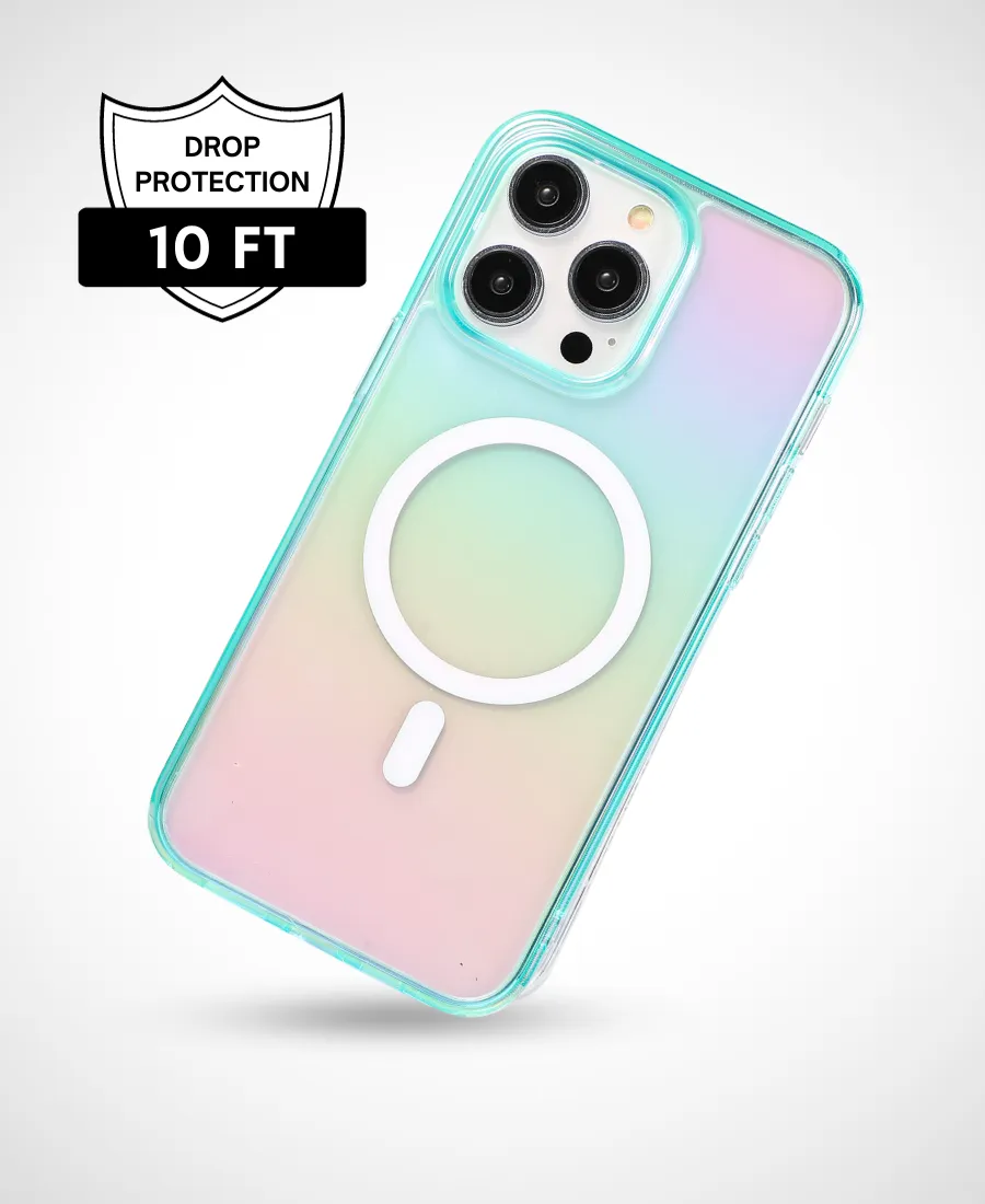Aqua Holo Rainbow MagSafe Phone Case