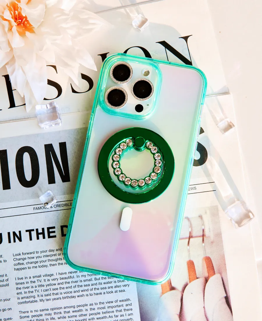 Aqua Holo Rainbow MagSafe Phone Case