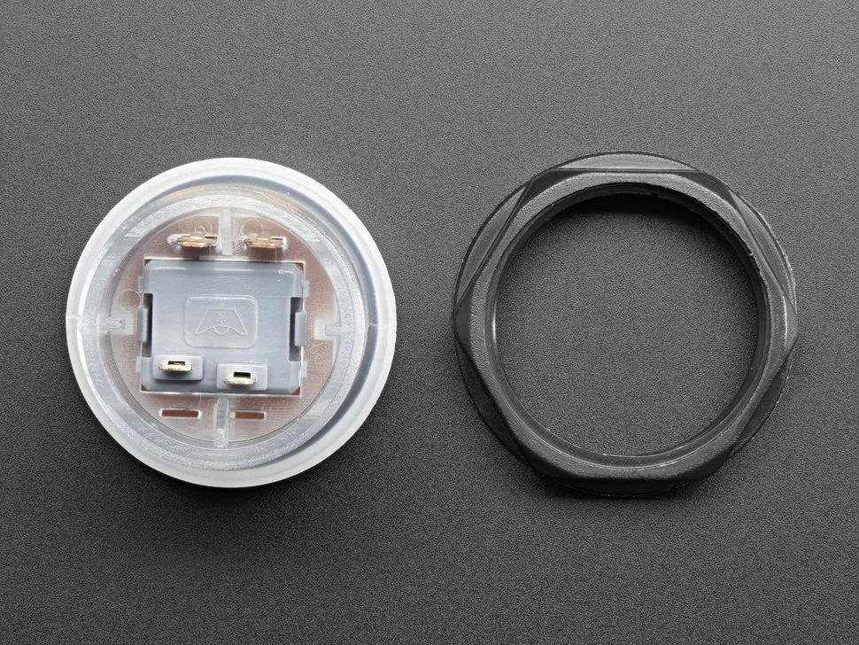 Arcade Button with LED - 30mm Translucent Clear