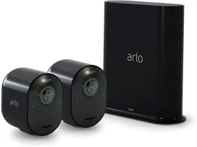 Arlo 4K Ultra 2 Camera Security Camera System Black - Certified Refurbished