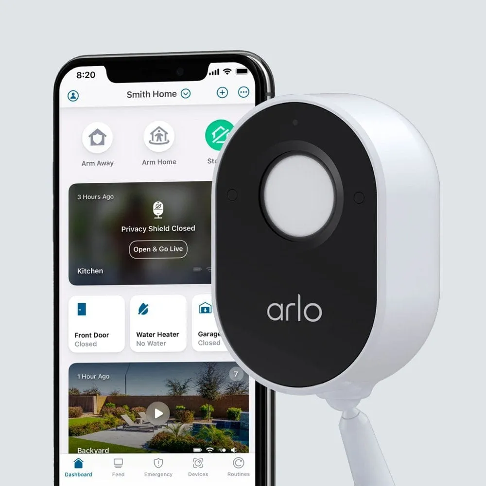 Arlo Essential 1080p Night Vision, 2-Way Audio, Siren, Wireless Security Indoor Camera, Black - Certified Refurbished