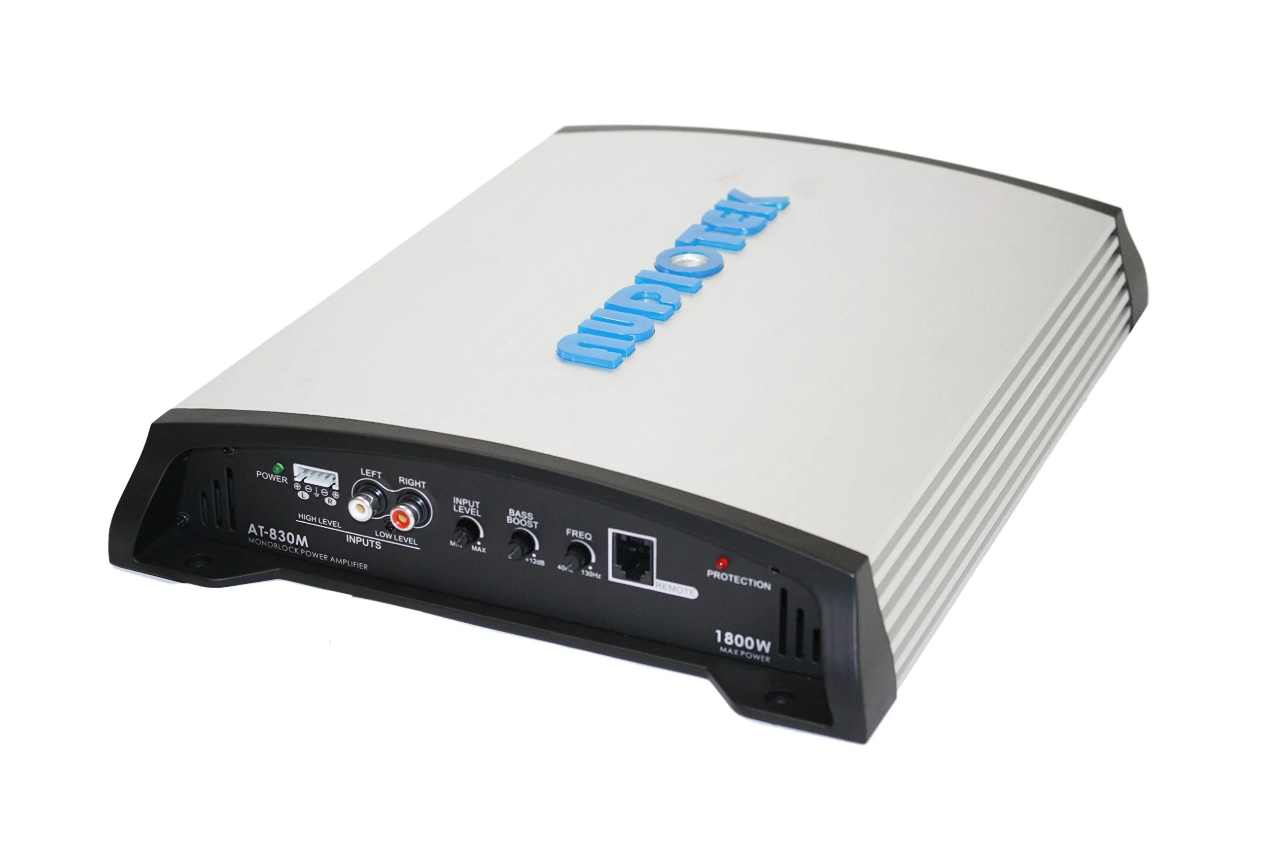 Audiotek At830M Class Ab 1 Channel Mono 2 Ohm Stable 1800W Stereo Power Car Amplifier W/Bass Control