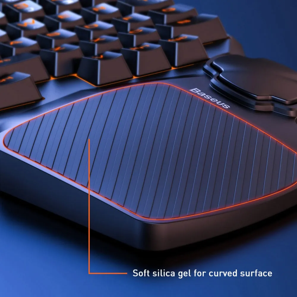 Baseus GAMO USB Corded One-Handed Blue Switch Gaming Keyboard with 35 programmable keys for PC and Mobile