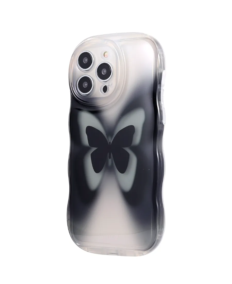 Black Butterfly Wavy Phone Case