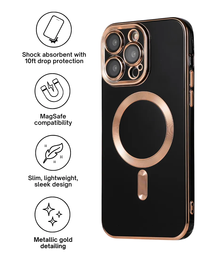 Black Luxe MagSafe Phone Case
