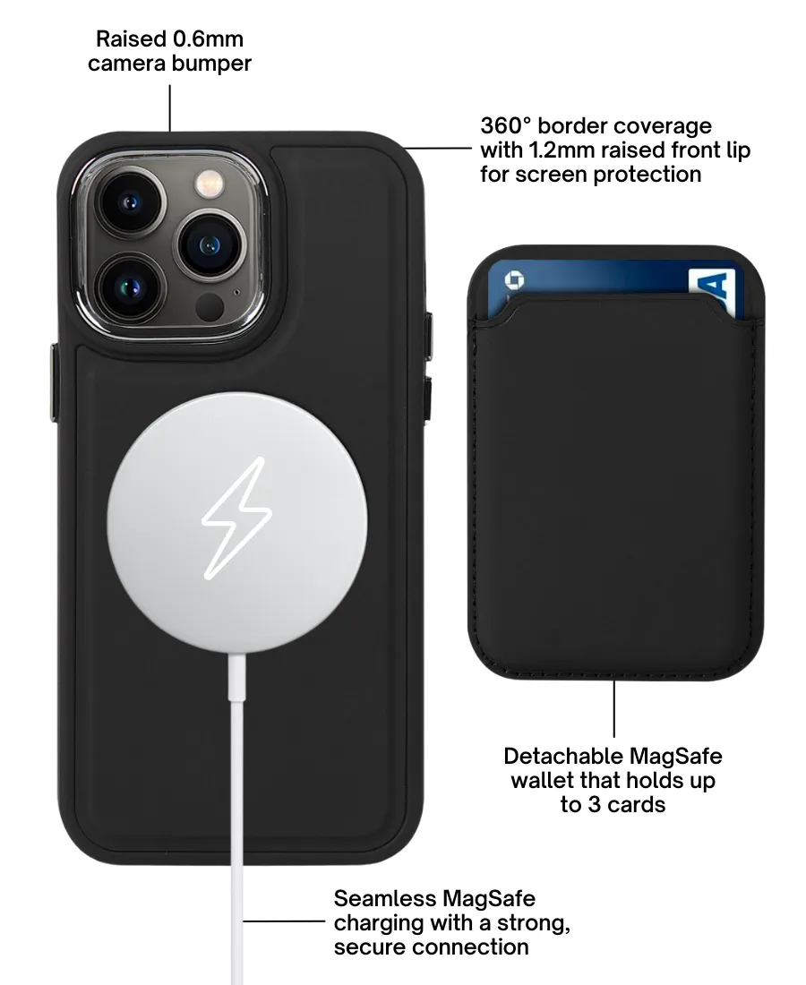 Black MagSafe Cardholder Case Set