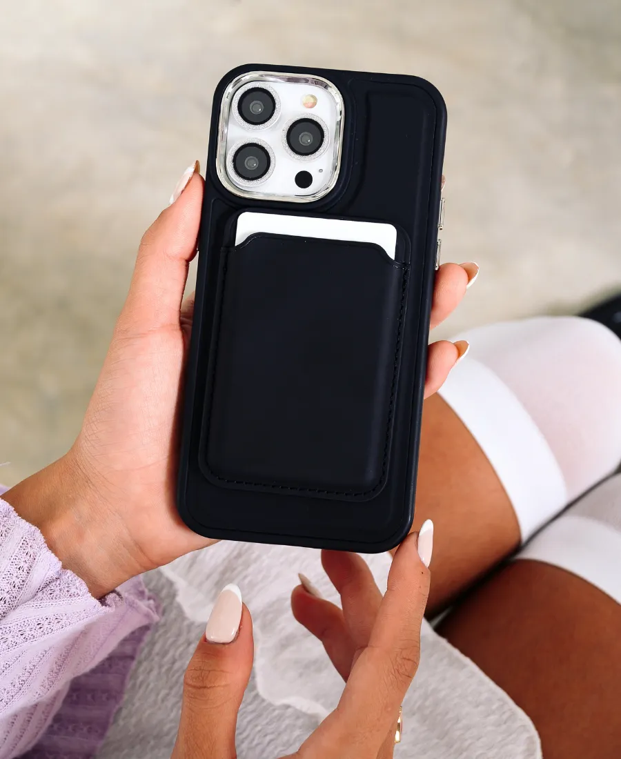 Black MagSafe Cardholder Case Set
