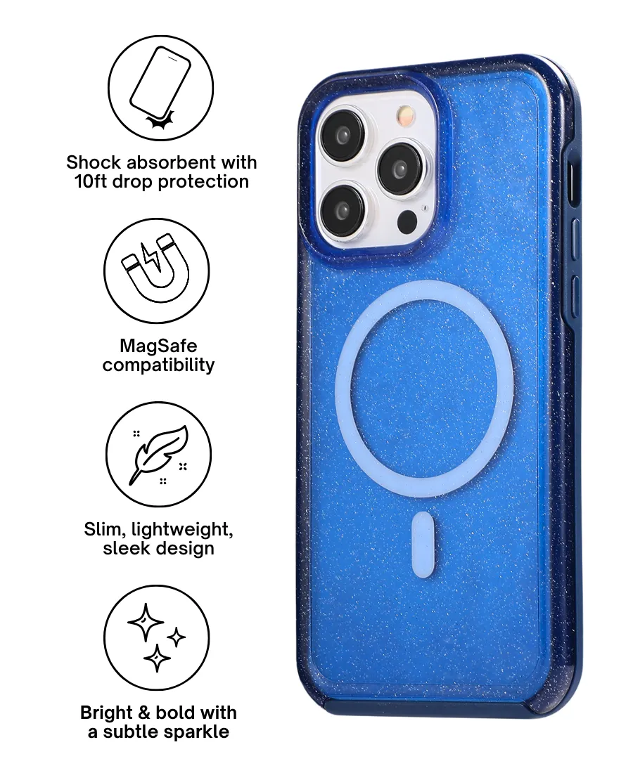 Blue Neon MagSafe Phone Case