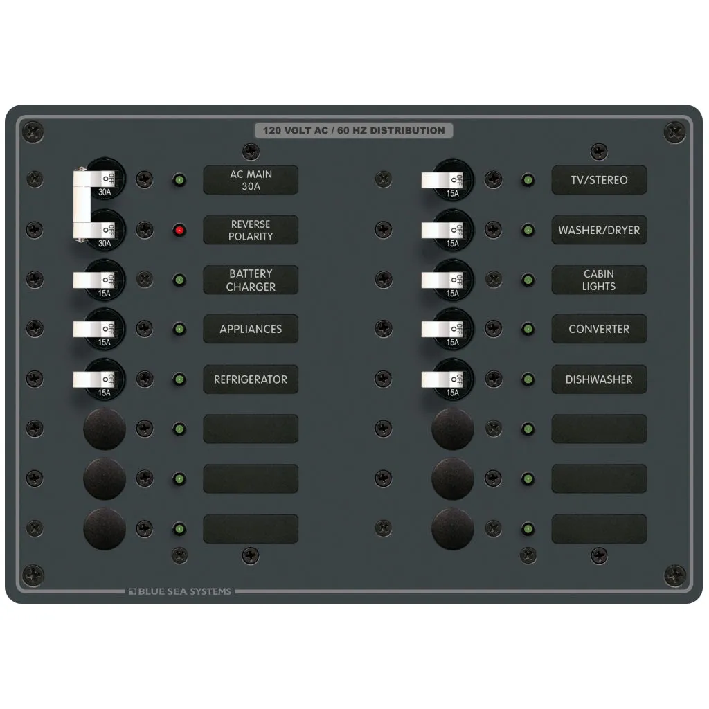 Blue Sea 14 Pos. AC Main Panel