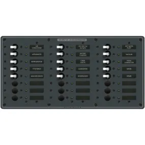 Blue Sea 24 Pos. Traditional Metal AC Panel