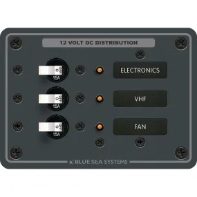 Blue Sea 8025 DC 3 Position Breaker Panel - White Switches [8025]