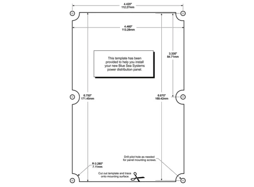 Blue Sea Water Resistant Fuse Panel 6 Position 12V DC - Slate Grey