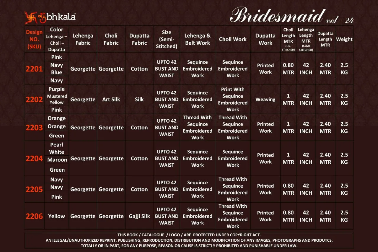BRIDESMAID VOL. 24 DESIGNER LEHENGA