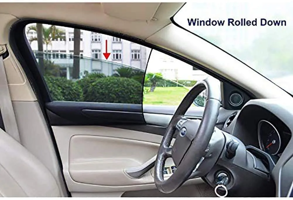 Car Front Side Window Sun Shades Door Sunshades Block Sun Glare (2 Pack)