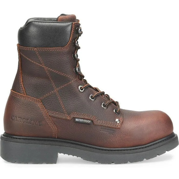 Carolina Men's Dice 8" Aluminum Toe Waterproof Work Boot -Brown- CA6512