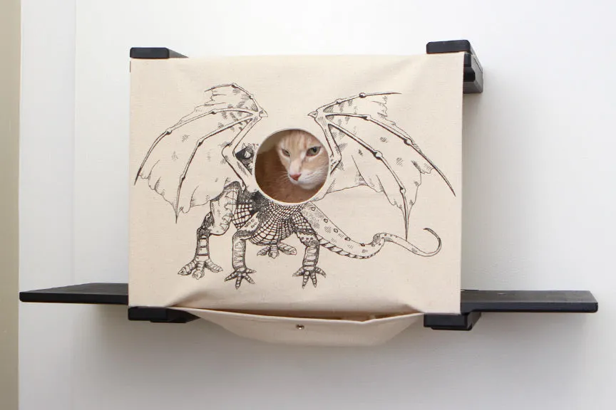 Cat Cubby with Perches - Covered Cat Bed