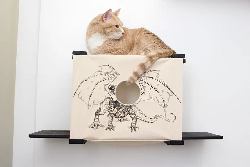 Cat Cubby with Perches - Covered Cat Bed