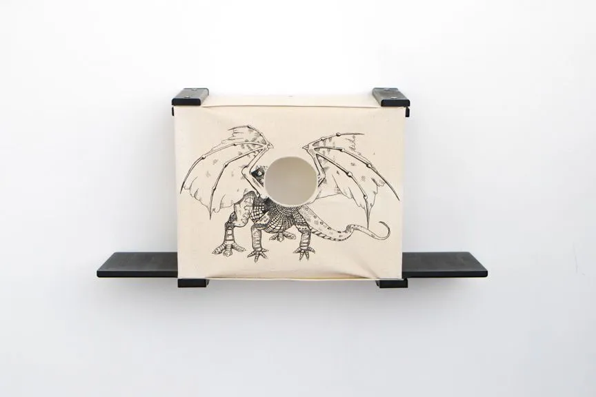 Cat Cubby with Perches - Covered Cat Bed