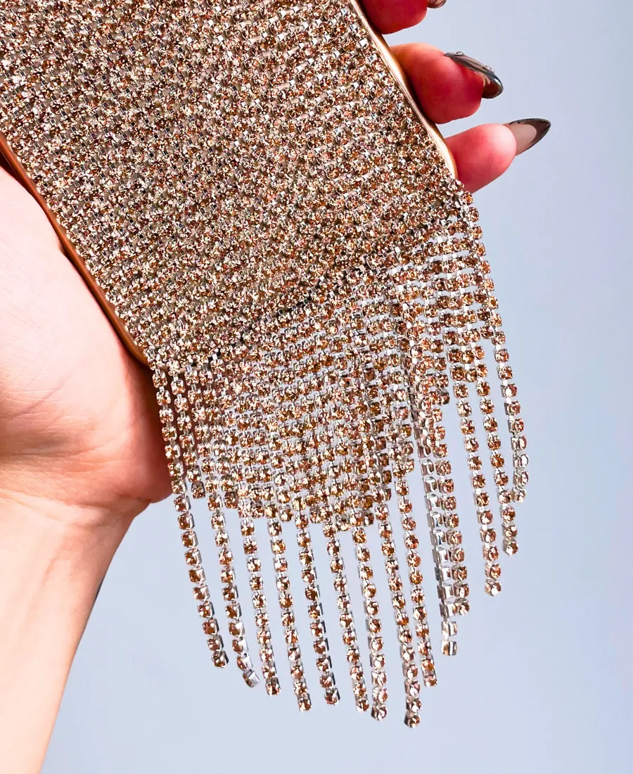 Champagne Cascading Crystal Phone Case